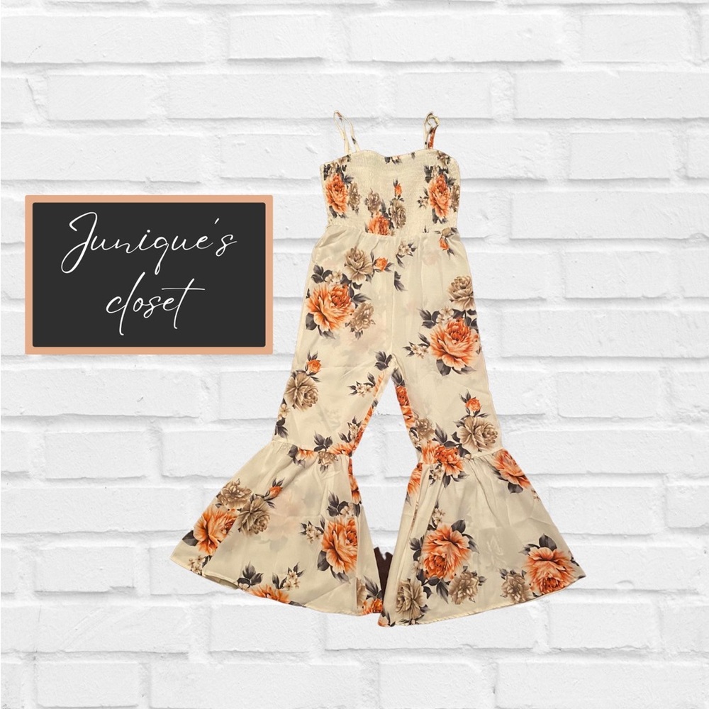 Little Girls Floral Romper